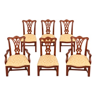 Vintage Thomasville Chippendale-Style Dining Chairs — Set of Six For Sale