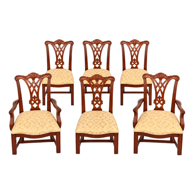 Vintage Thomasville Chippendale-Style Dining Chairs — Set of Six For Sale