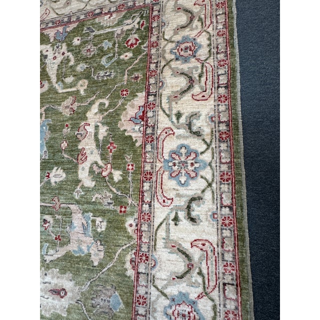 6ft 2in × 9ft Hand-Knotted Wool Oriental-Style Area Rug For Sale In San Francisco - Image 6 of 12