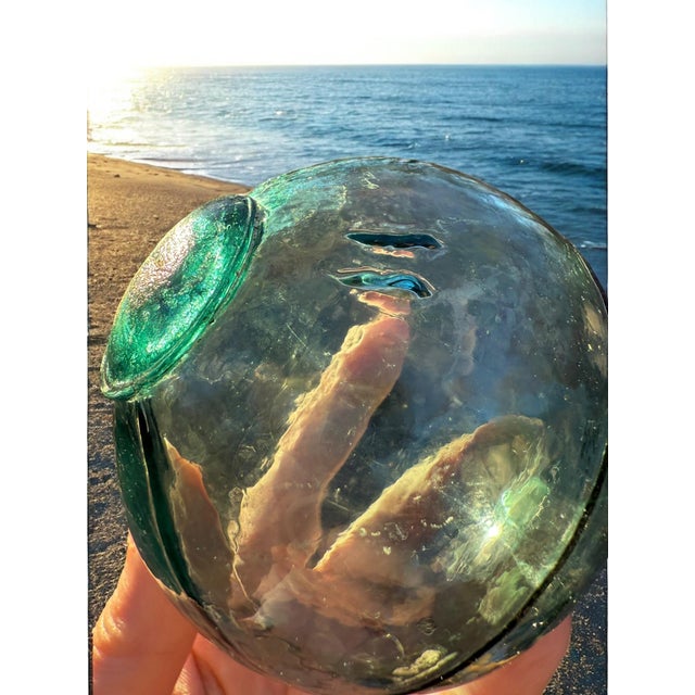 Glass Vintage Glass Decor Fishing Floats Balls With 2001 Custom Art Glass Oregon Float Set of 5 For Sale - Image 7 of 18