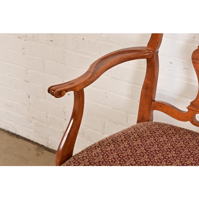 Romweber Antique Georgian Carved Walnut Dining Chairs, Set of Six For Sale - Image 10 of 14