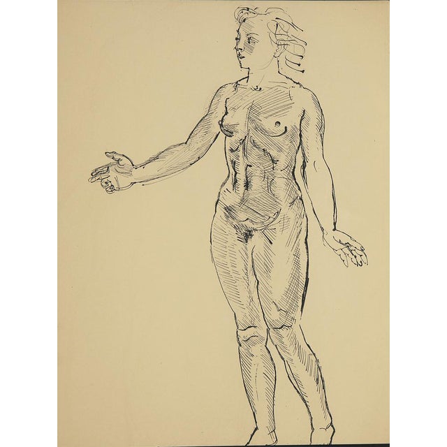 "Nude Ii" Raoul Dufy Lithograph From Monograph of Designs & Sketches c.1944 For Sale