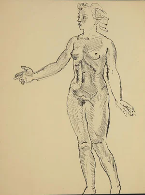 "Nude Ii" Raoul Dufy Lithograph From Monograph of Designs & Sketches c.1944
