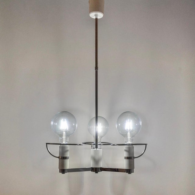 Space Age Chromed Chandelier, Italy, 1970s For Sale - Image 12 of 12