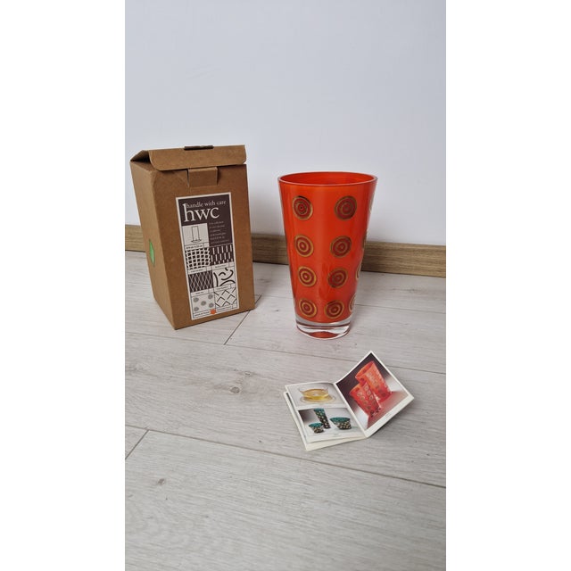 Hale Vase in Red Silk-Screened Blown Glass by Koz for Sottsass Associati, 1990s For Sale - Image 10 of 10