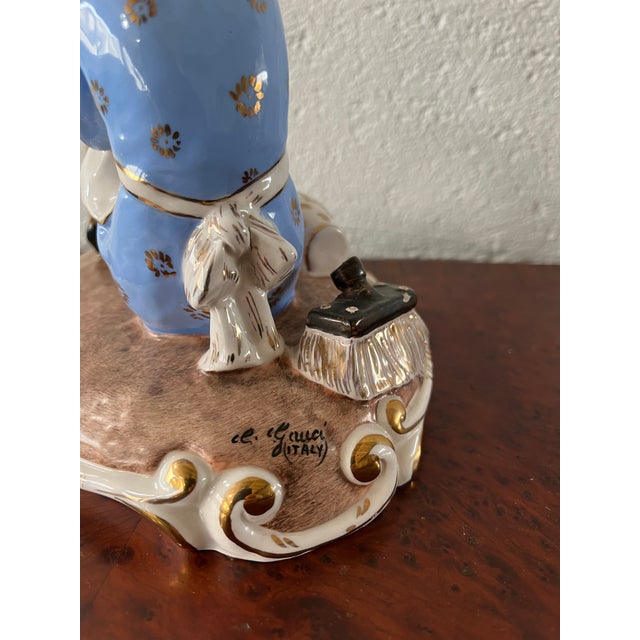 Early 20th Century Vintage Italian Porcelain Figure of Maid For Sale - Image 5 of 12