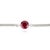 Certified Minimalist 4.9 Ct Ruby Solitaire Bracelet in 925 Sterling Silver For Sale - Image 9 of 13