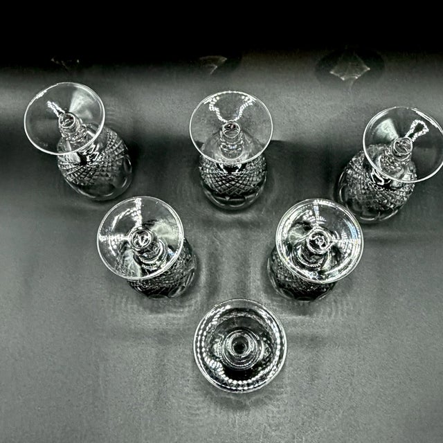 Waterford Crystal Colleen Short Stemmed Wine Glass Goblets, 1960s, Set of 6 For Sale - Image 12 of 13