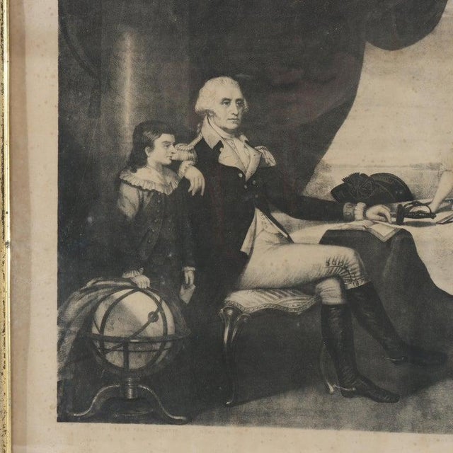 Antique Print “The Washington Family” From Engraving By Edward Savage C1830 Measures - 25 3/8" x 31 1/4" x 7/8" This is an...