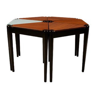 Teak Coffee Table in Six Triangular Parts by Helge Møller, 1980s For Sale