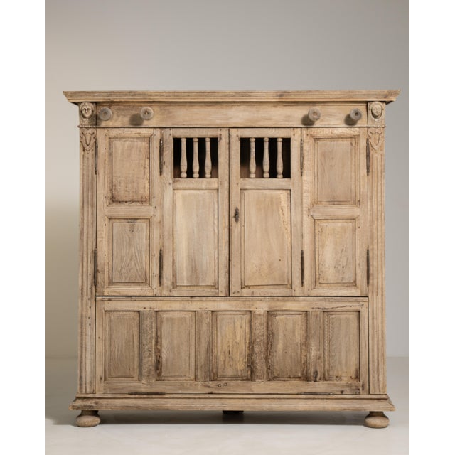 Antique Oak Cabinet For Sale - Image 4 of 13