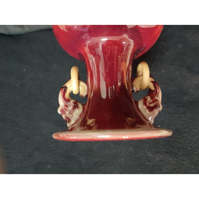 Chinese Ceramic Vase,Jun Ware Red Glaze Porcelain Double Ears Vase For Sale In Seattle - Image 6 of 13