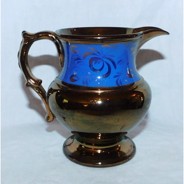 Copper Antique English Copper Lustre Creamer For Sale - Image 8 of 8