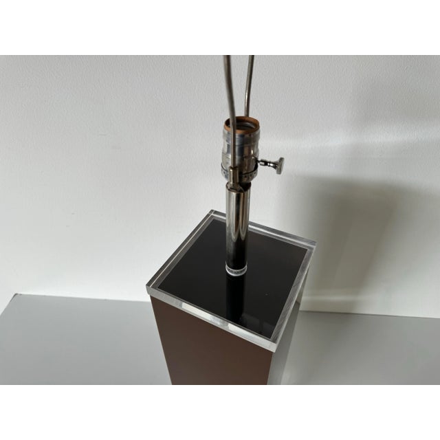 1980's George Bullio Lucite Table Lamp/ Sold For Sale - Image 10 of 10