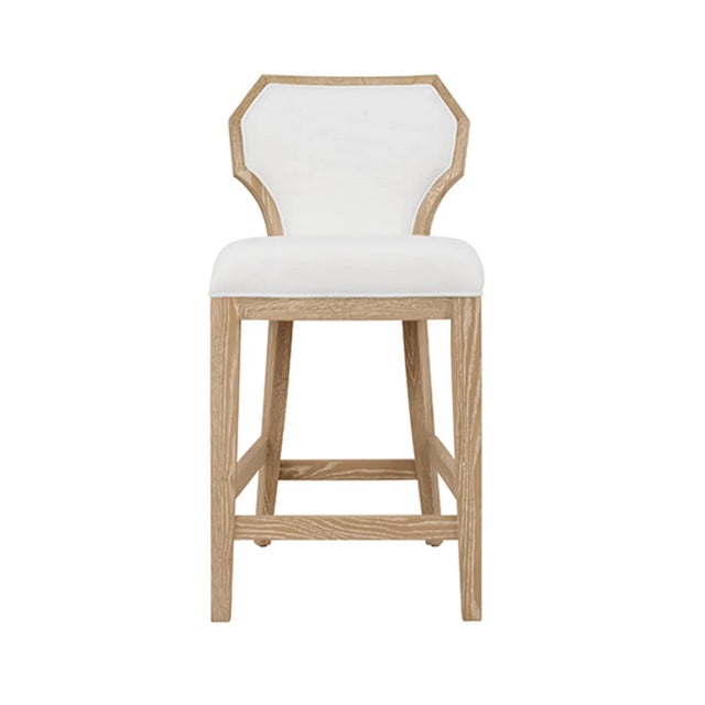 Brand new item. Not vintage. Add elegant charm to your dining space with the Talley Cerused Oak Counter Stool featuring a...