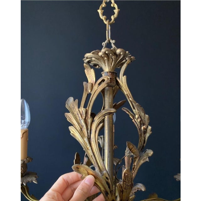 Vitnage Chandelier in Bronze, 1960s For Sale - Image 9 of 13