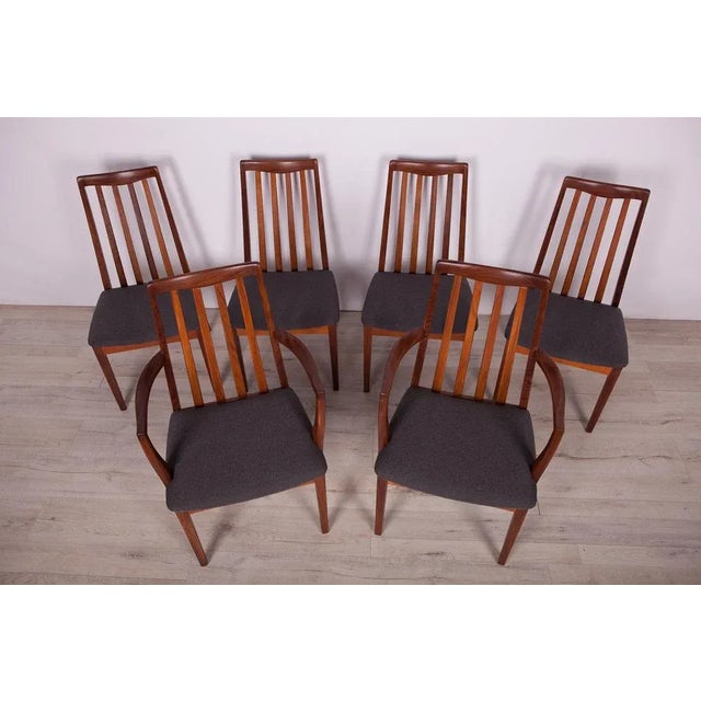 Mid-Century Teak and Fabric Dining Chairs by Leslie Dandy for G-Plan, 1960s, Set of 6 For Sale - Image 4 of 18