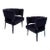 Streamlined Channel Tufted Barrel Chairs - A Pair For Sale