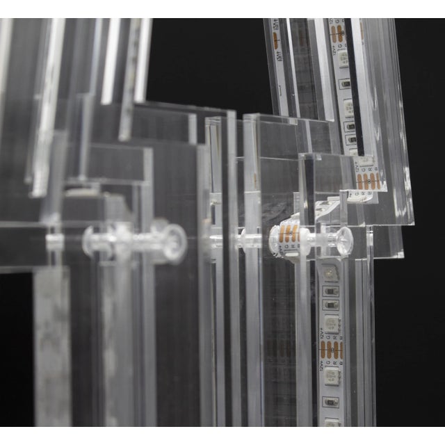 Plastic Acrylic Glass Table Lamp #R4 Overlapping by Giuseppe Castellano for GC Light, Italy, 2022 For Sale - Image 7 of 8