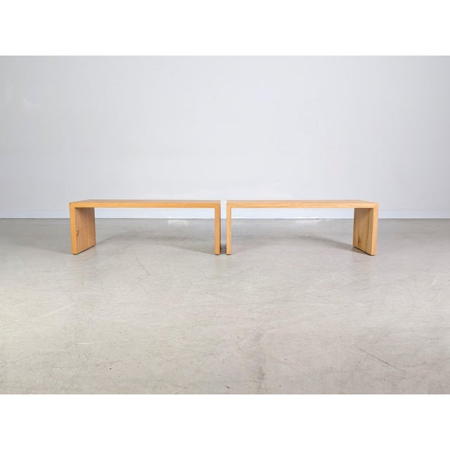 Postmodern Side Tables in Beam Oak from Koinor, Set of 2 For Sale - Image 3 of 10