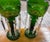 Antique C 1880-1900 Victorian Bohemian Emerald Green Glass Mantle Lustres - Pair For Sale - Image 12 of 14