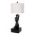1960s Ebonized Oak Sculptural Figural Table Lamp by Yasha Heifetz For Sale
