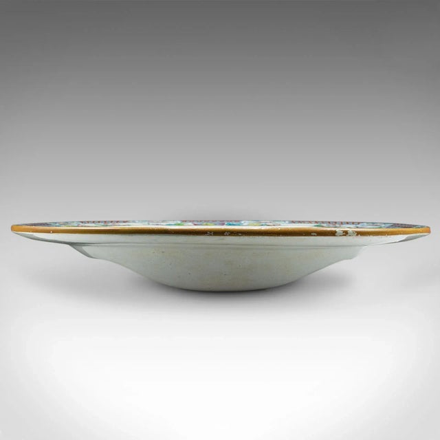 1900s Large Antique Victorian Chinese Ceramic Oval Meat Platter For Sale - Image 4 of 11