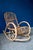 Brown Rocking Chair in Natural Rattan and Bamboo, 1960s For Sale - Image 8 of 11
