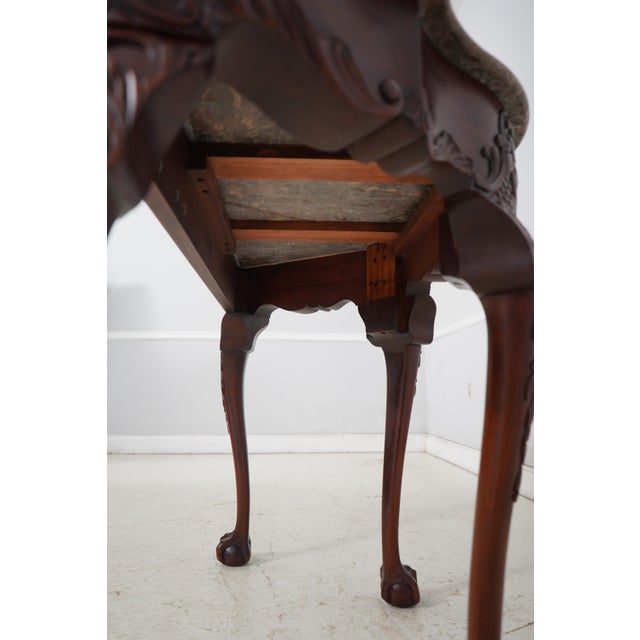 Henkel Harris Claw Foot Mahogany Marble Top Console Table For Sale - Image 14 of 15