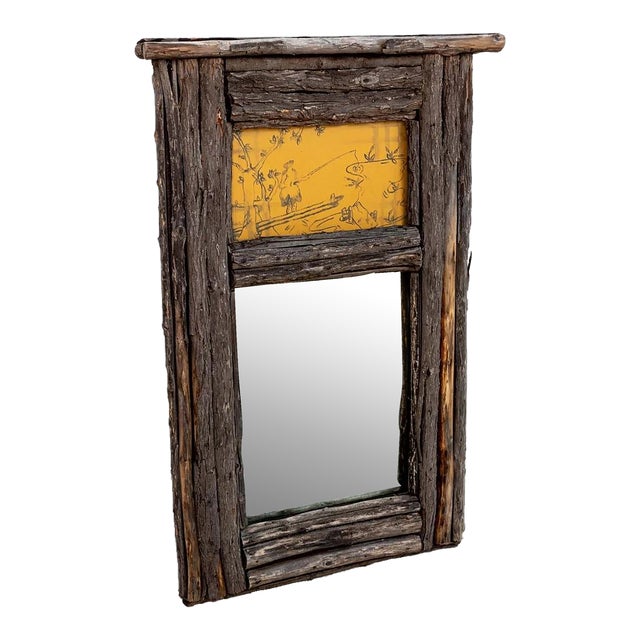 Rustic Adirondack Trumeau Mirror For Sale