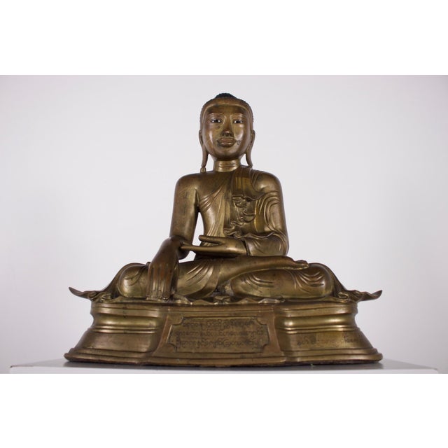 Gold Unknown, Burmese Buddha, 1800s, Bronze For Sale - Image 8 of 8