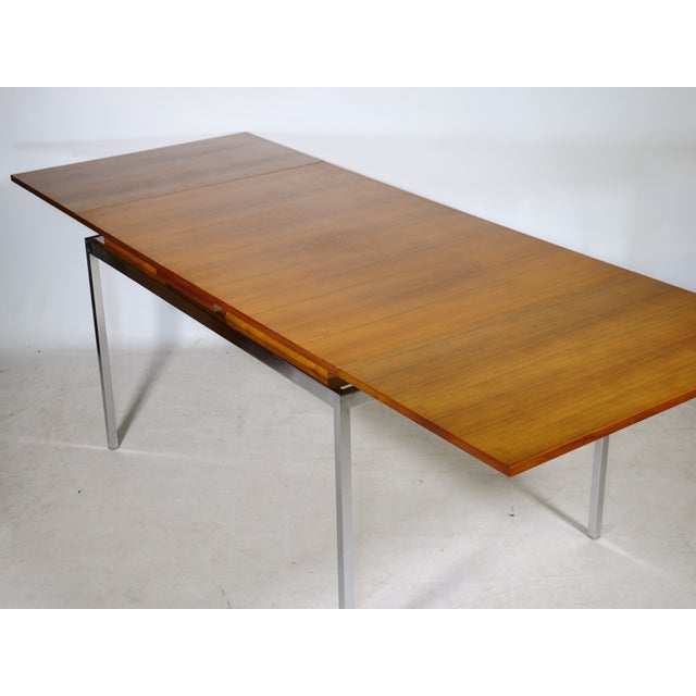 Mid-Century Dining Table in Walnut with Chrome Frame, 1960s For Sale - Image 6 of 11