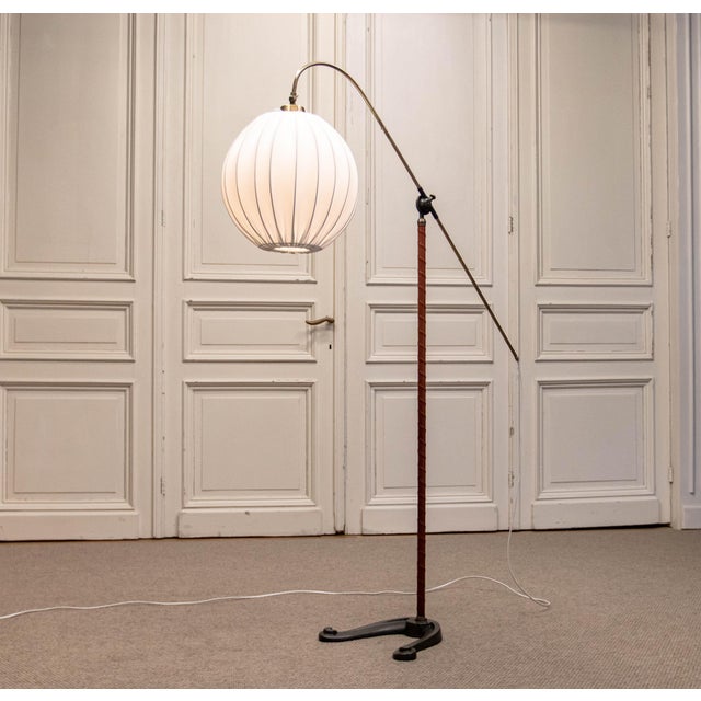 Vintage Brass Water Pump Floor Lamp from Fog & Mørup, 1940s For Sale - Image 11 of 13
