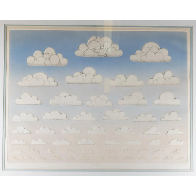 1970's Mid-Century Pop Art Print of Clouds by Karen Strohbeen For Sale - Image 4 of 12
