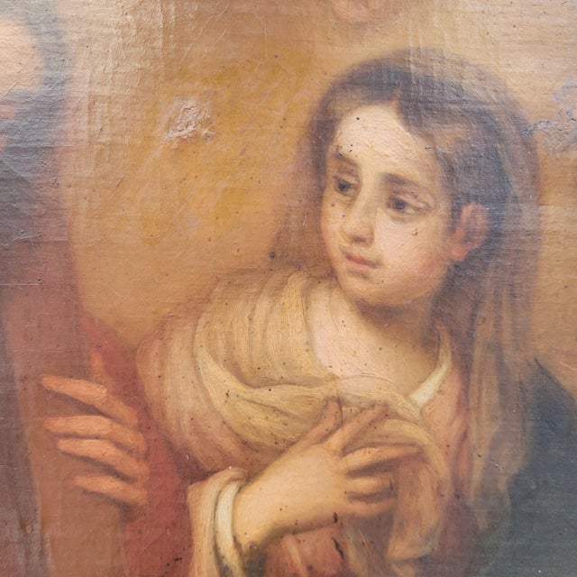 After Murillo, Vision of Saint Francis of Assisi at the Porziuncola, 19th Century, Oil on Canvas For Sale - Image 12 of 18