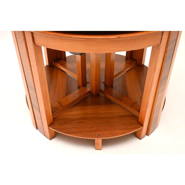 Art Deco Nesting Tables in Figured Walnut, 1930, Set of 4 For Sale - Image 6 of 11