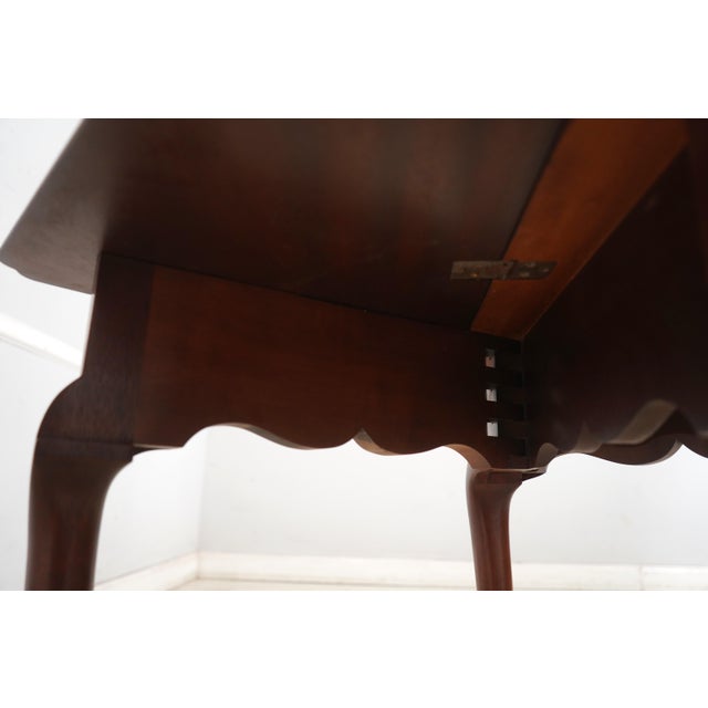 1990s Baker Colonial Williamsburg Mahogany Handkerchief Table For Sale - Image 13 of 14