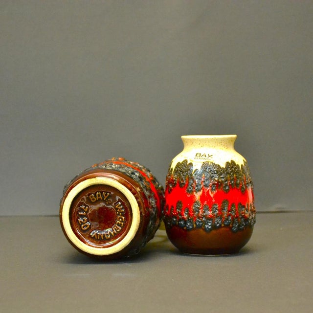 Ceramic Lawa Vases from Bay Keramik, 1970s, Set of 2 For Sale - Image 7 of 13