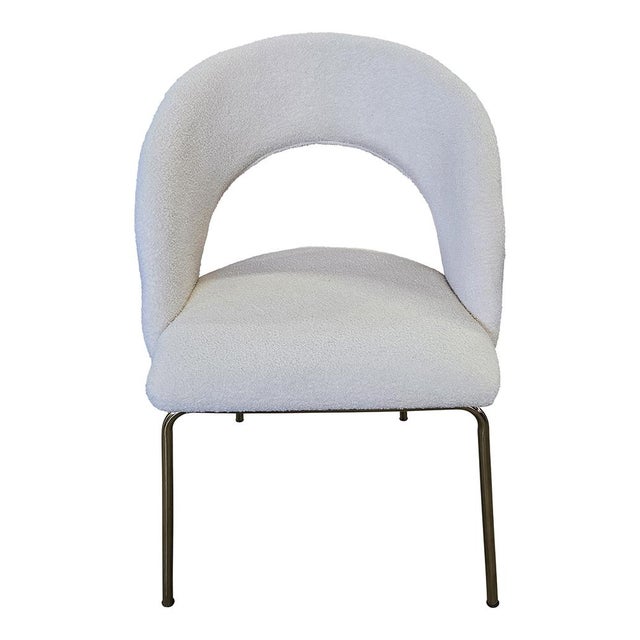 White Bloucle Chair, 1980s For Sale - Image 10 of 10