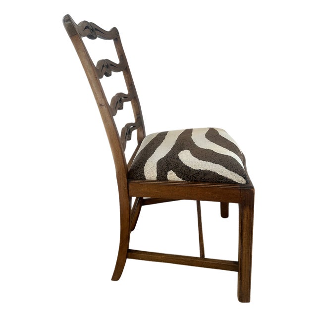 Mid 20th Century Chippendale Ribbon Back Accent Chair For Sale
