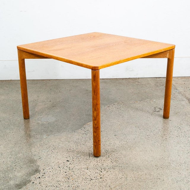 Mid Century Danish Modern Side Table End Square Restored Oak Wood Nightstand Nm For Sale - Image 10 of 12