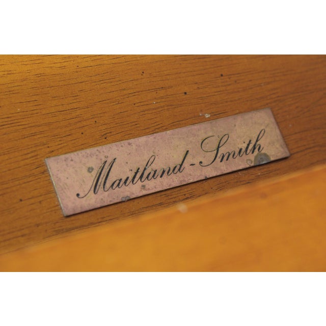 Maitland Smith Adams Satinwood 1 Drawer Console Table For Sale - Image 9 of 18