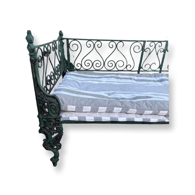 Antique Italian Iron Daybed 19 Century. For Sale - Image 4 of 7