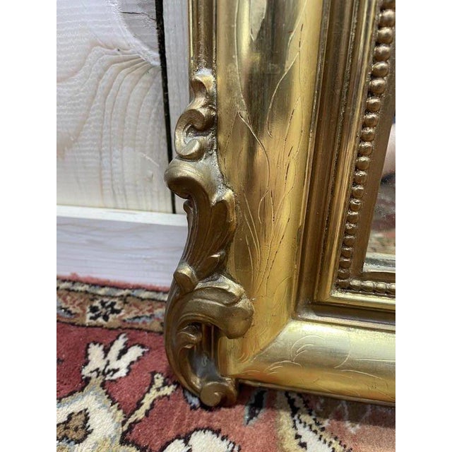 Louis Philippe Mirror with Gold Pediment For Sale - Image 3 of 7