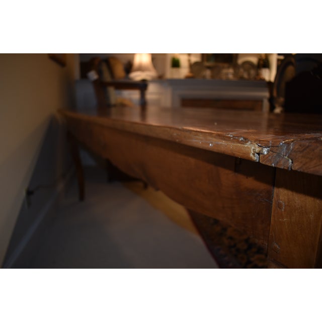 Wood 19th Century Fruitwood Farm Table For Sale - Image 7 of 8