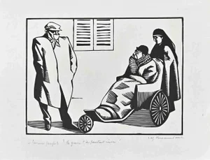 Hermann Paul, Bonjour Pacifiste?, Original Drawing, Early 20th-Century