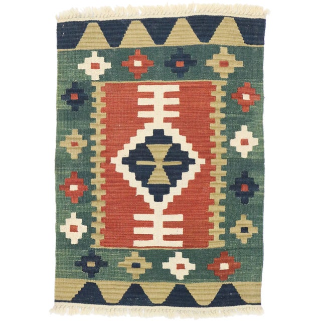 Vintage Persian Shiraz Kilim Rug - 02'00 X 02'10 For Sale - Image 9 of 9