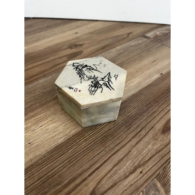 Vintage Chinese Stone Trinket Box For Sale - Image 4 of 7