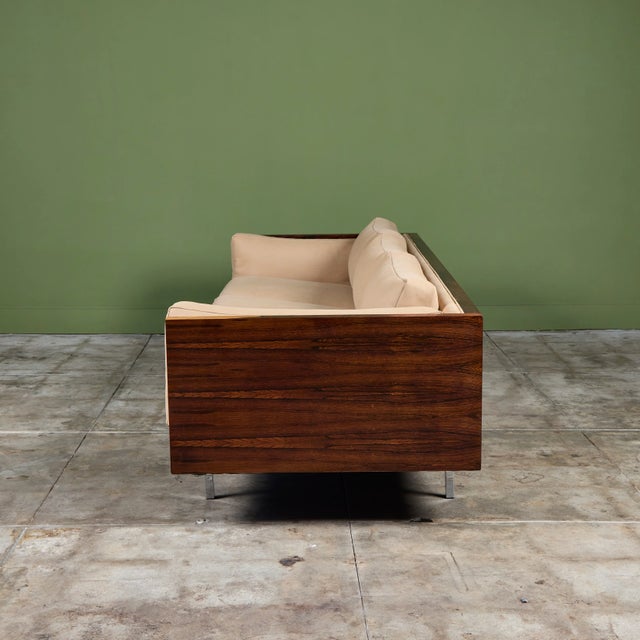 Brown Milo Baughman Rosewood Case Sofa for Thayer Coggin For Sale - Image 8 of 18