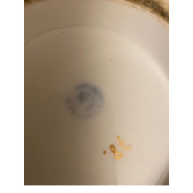 Antique 19th Century Hand Painted and Gilt Porcelain Covered Center Bowl, Tureen For Sale - Image 9 of 10